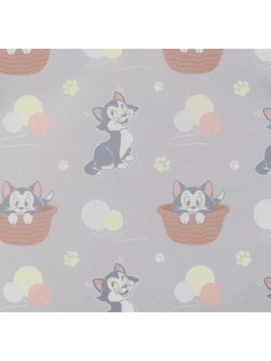Loungefly Disney Figaro Cat Mini Backpack Pinocchio Fuzzy Sherpa Gray Kitten NWT